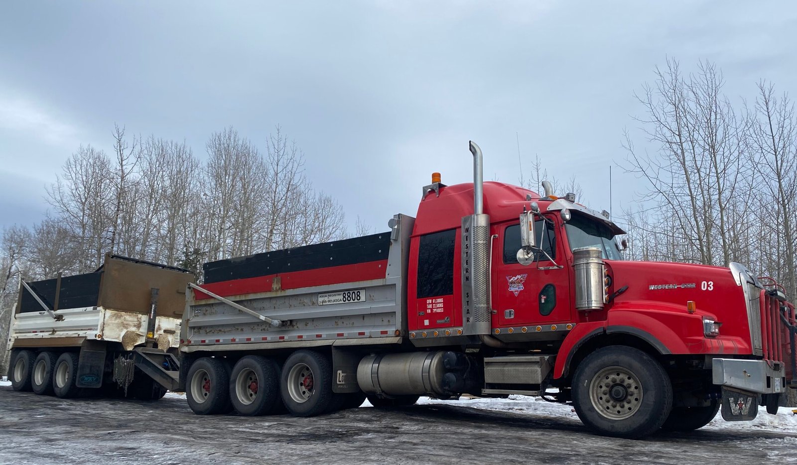 Insta Trucking aggregate hauling job site